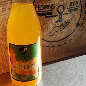 bouteille de jus de pomme bio
